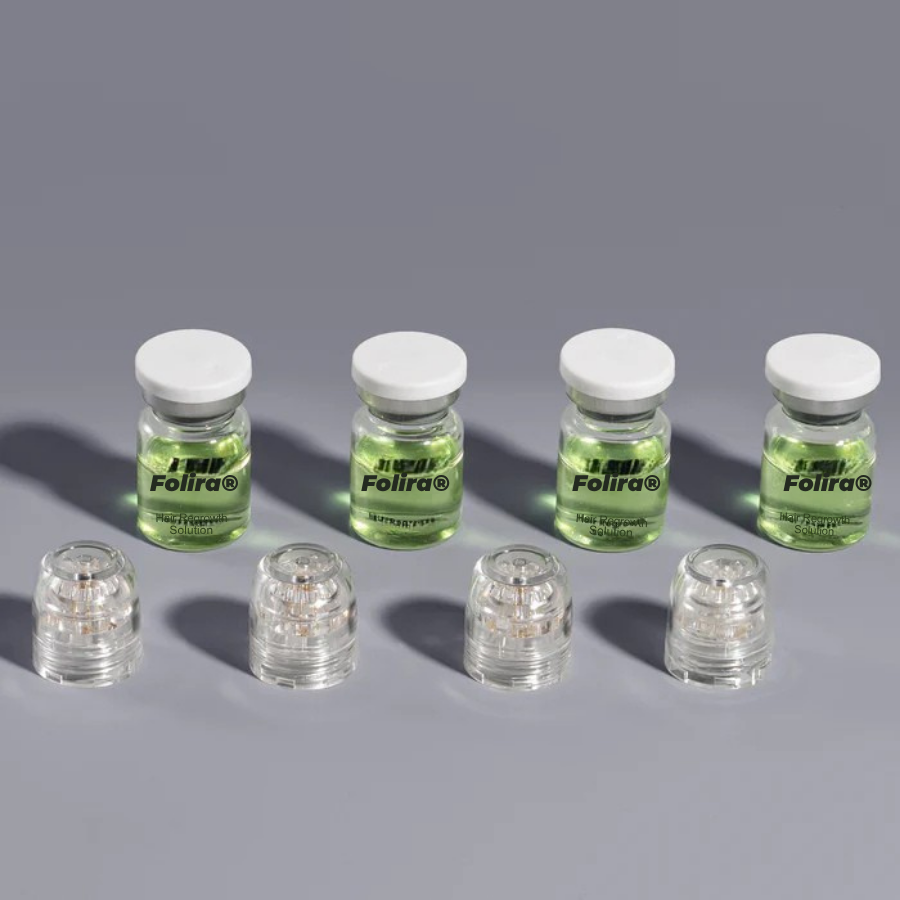 Folira® | Håråterväxtsystem – 1 infusionssystem, 4 serum
