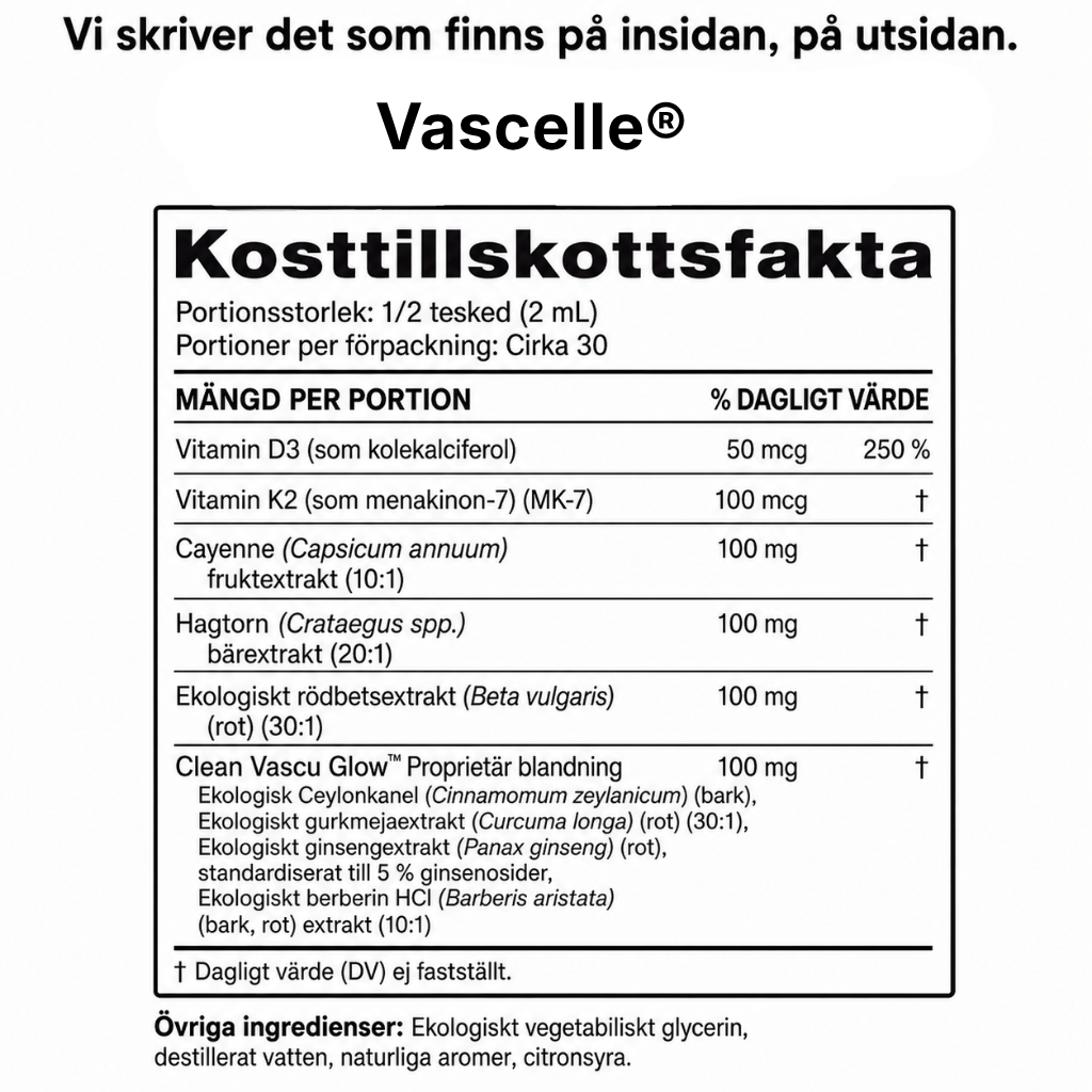Vascelle® | Droppar som främjar blodflöde, cirkulation och hjärthälsa