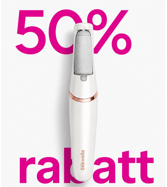 Silkvella® Elektrisk fotfil | släta och mjuka fötter hemma på några minuter
