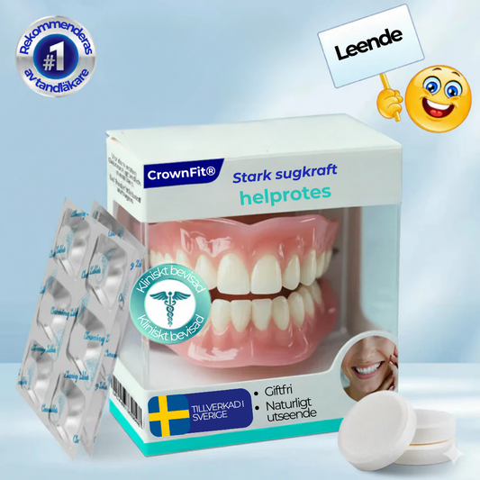 CrownFit® | Den bekväma helprotesen som sitter fast utan lim