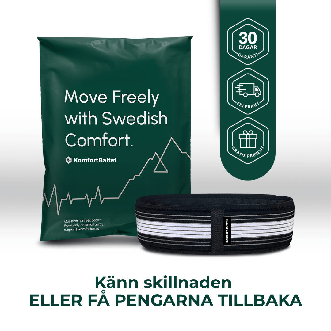 KomfortBältet® | Säg Hejdå Till Ryggsmärta och Hej Till Komfort: Upptäck den Revolutionerande KomfortBältet® för Omedelbar Lindring!