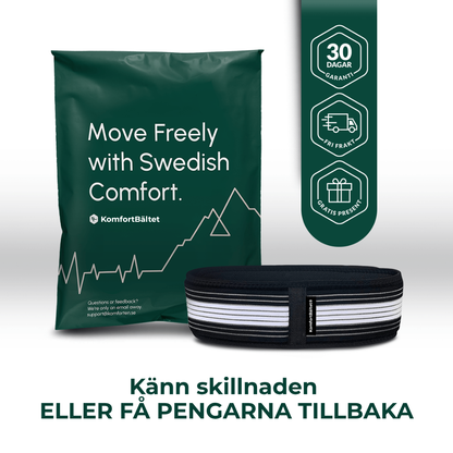 KomfortBältet® | Säg Hejdå Till Ryggsmärta och Hej Till Komfort: Upptäck den Revolutionerande KomfortBältet® för Omedelbar Lindring!