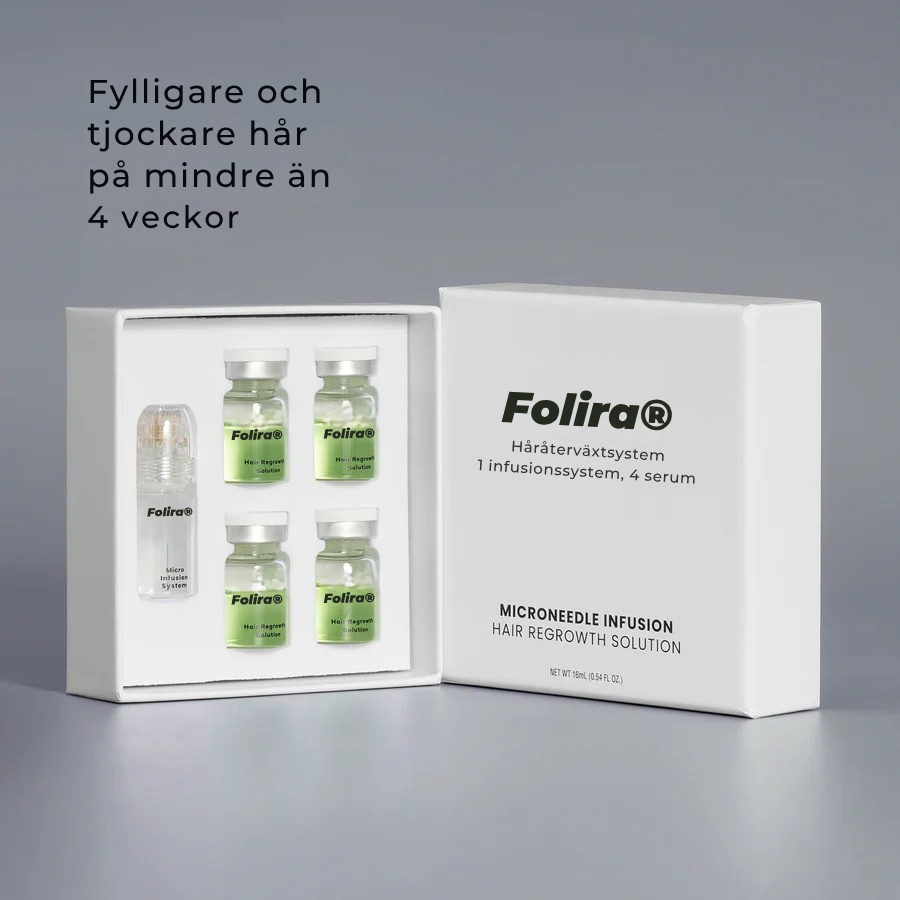 Folira® | Håråterväxtsystem – 1 infusionssystem, 4 serum