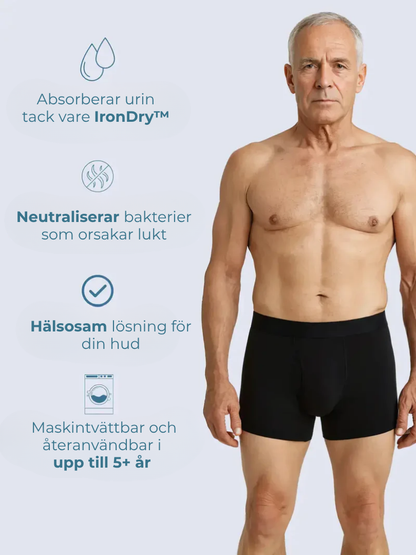 StarkBoxer® – Läckagefria boxershorts - Komfort - Kontroll - Utan skam - Utan besvär (3+2 GRATIS)