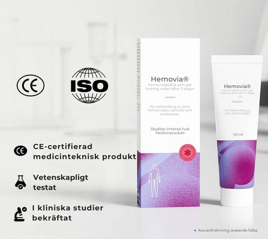Hemovia® | Hemorrojdsalva som ger lindring redan efter 3 dagar
