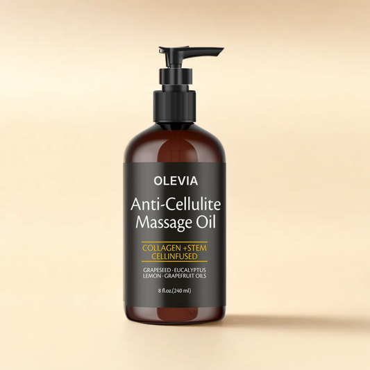 Olevia® Massageolja mot celluliter | Inga besvikande krämer från apoteket och inga dyra behandlingar på salong.