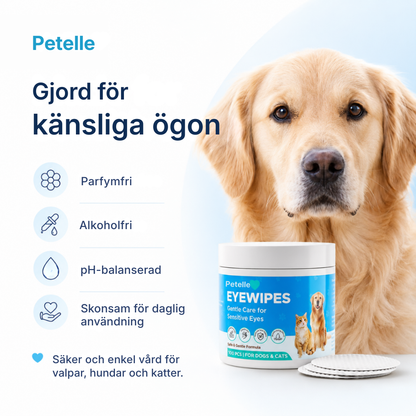 Petelle® Ögonservettsats | förebyggande åtgärder som håller ögonen friska