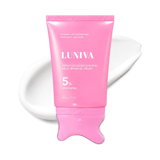 Luniva® | PDRN-kollagen Gua Sha-kräm mot rynkor i ansikte och hals