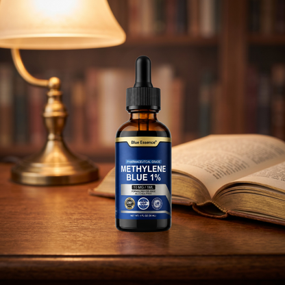 Blue Essence® | USP-kvalitet Metylenblått 1% - Du behöver inte 92 ingredienser. Du behöver en som verkligen fungerar.