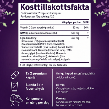 Arvian® NMN Complex | 1000 mg för cellenergi och toppkapacitet