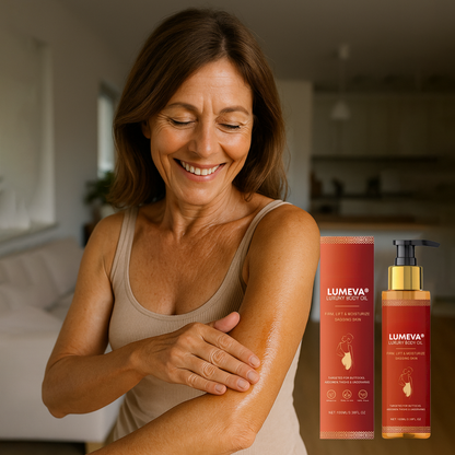 Lumeva® | Unik blandning av botaniska oljor som återaktiverar hudens elasticitet på bara 14 dagar