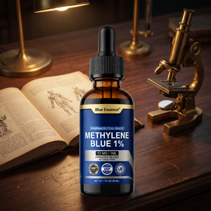 Blue Essence® | USP-kvalitet Metylenblått 1% - Du behöver inte 92 ingredienser. Du behöver en som verkligen fungerar.