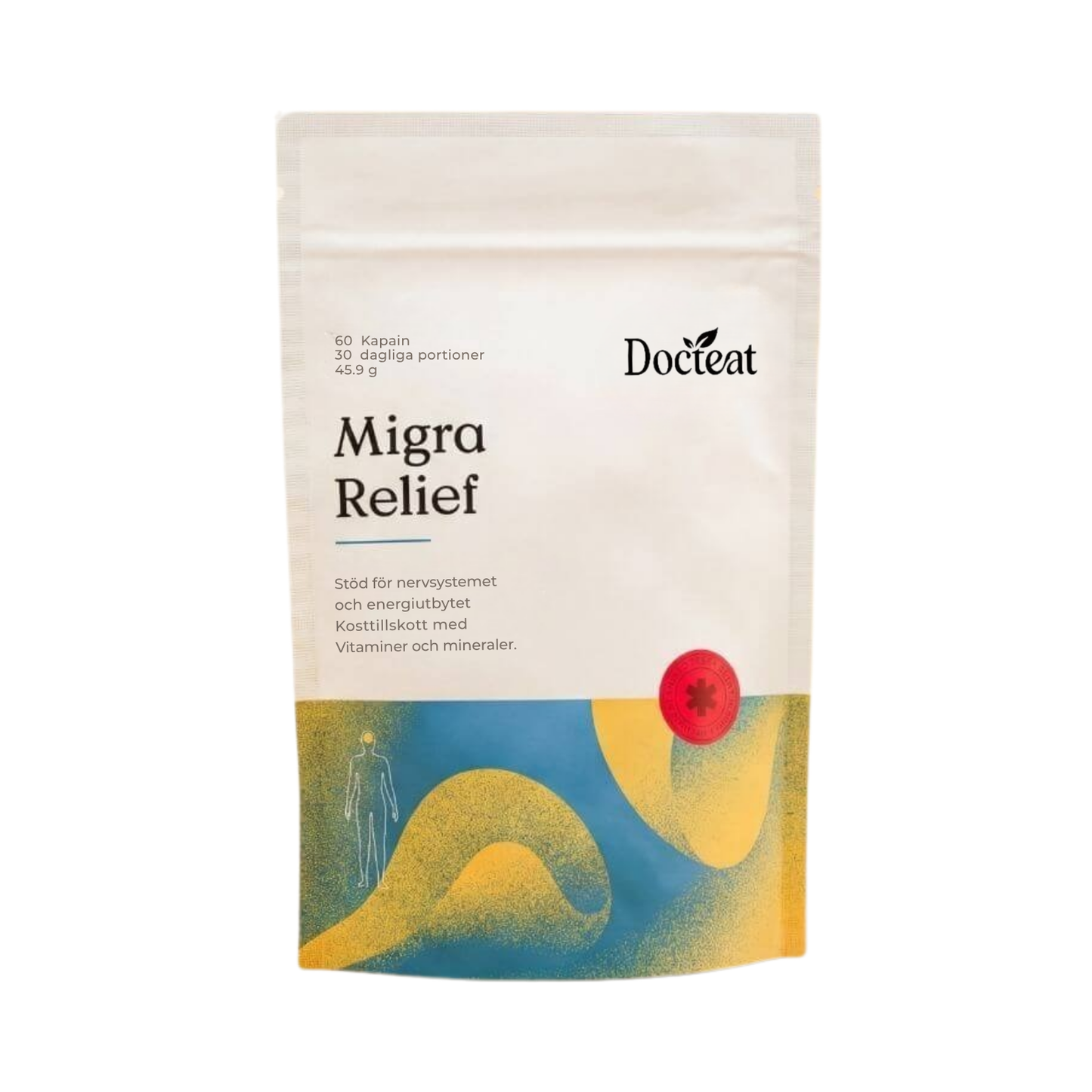 Migra Relief® | Kosttillskott mot migrän som innehåller viktiga ingredienser för att lindra migrän