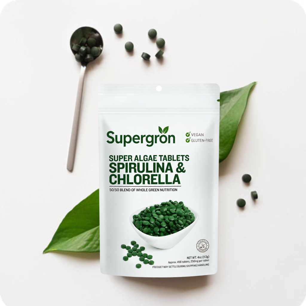 Supergrön® | Spirulina- och klorellatabletter, 113g