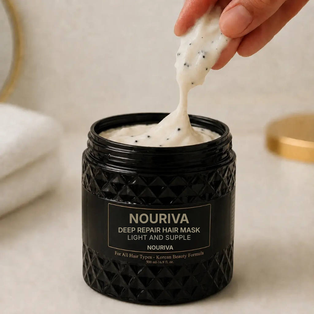 Nouriva® | Koreansk hårinpackning med kaviar — 3-stegs återuppbyggnad