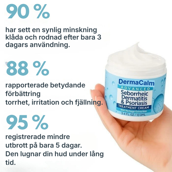 DermaCalm® | Kräm mot seborroisk dermatit, hårbottenbehandling mot psoriasis, torr hårbotten och mjäll, klådstillande kräm för lindrande effekt