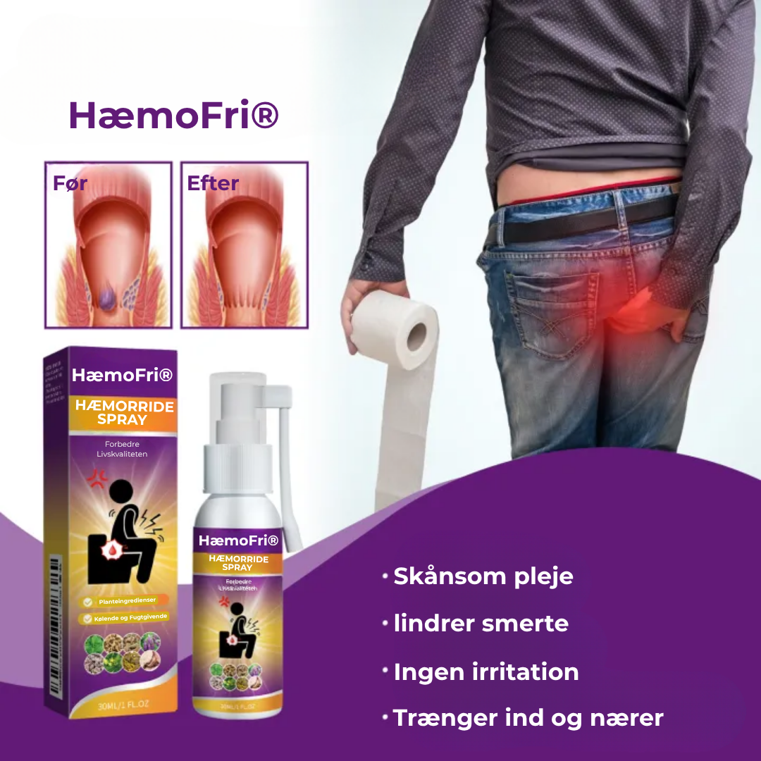 HæmoFri® | Detta är det bästa sättet att behandla och förebygga hemorrojder