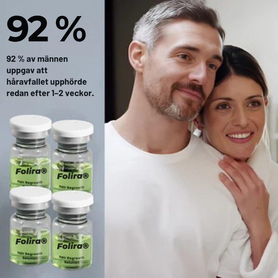 Folira® | Håråterväxtsystem – 1 infusionssystem, 4 serum