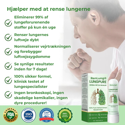 RenLung® Herbal Detox Inhaler | Snabb lindring på 15 minuter – andas lättare med RenLung®