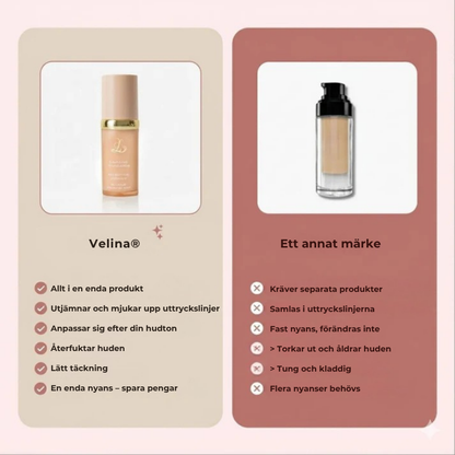 Velina® | Anti-aging-foundation med SPF 50 – Anpassar sig efter din hudton