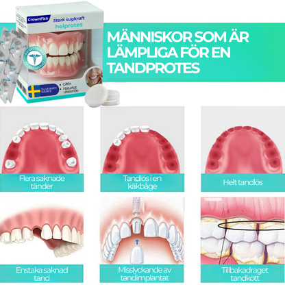 CrownFit® | Den bekväma helprotesen som sitter fast utan lim