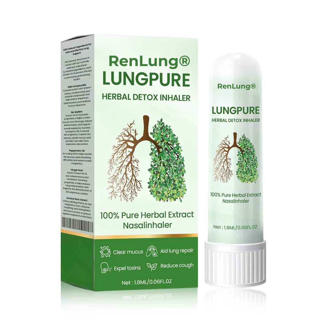 RenLung® Herbal Detox Inhaler | Snabb lindring på 15 minuter – andas lättare med RenLung®