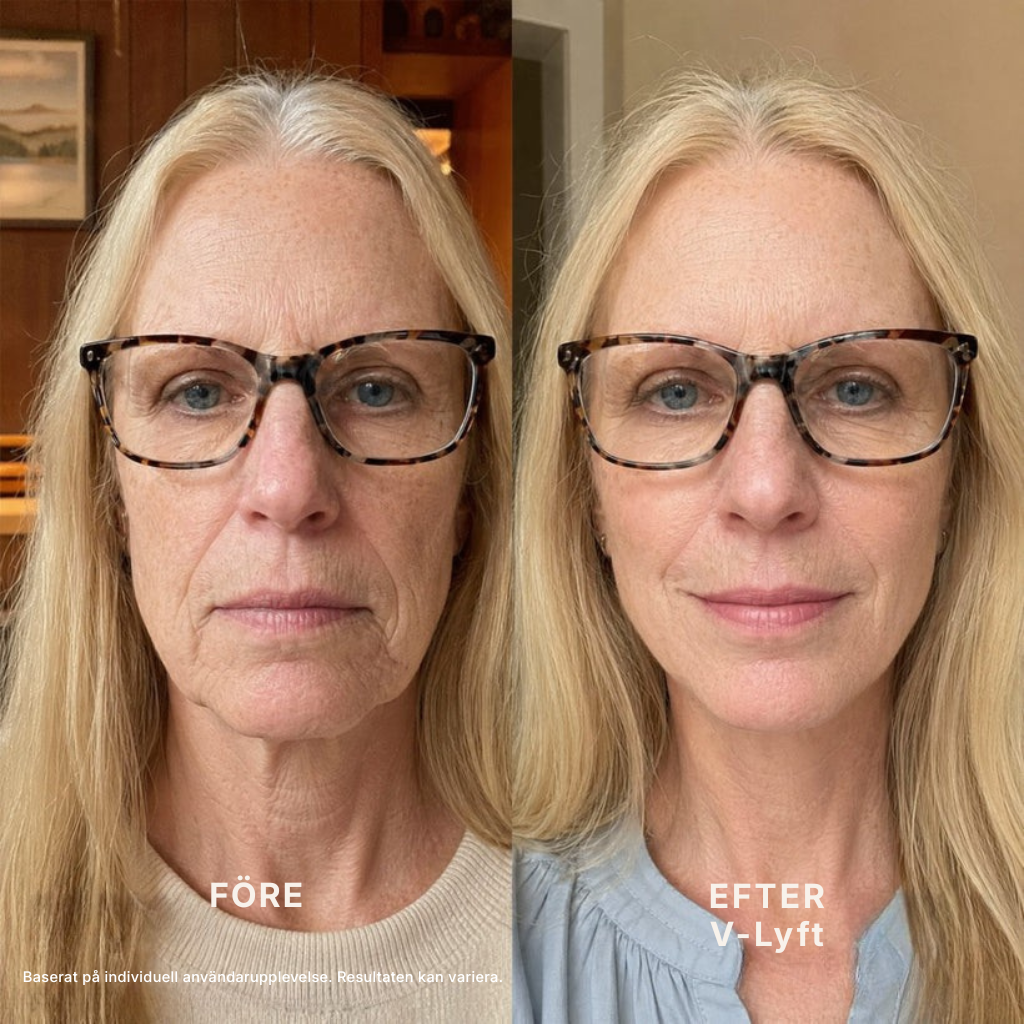 V-Lyft® | Känn dig självsäker igen med en naturligt lyft käklinje på 3 veckor