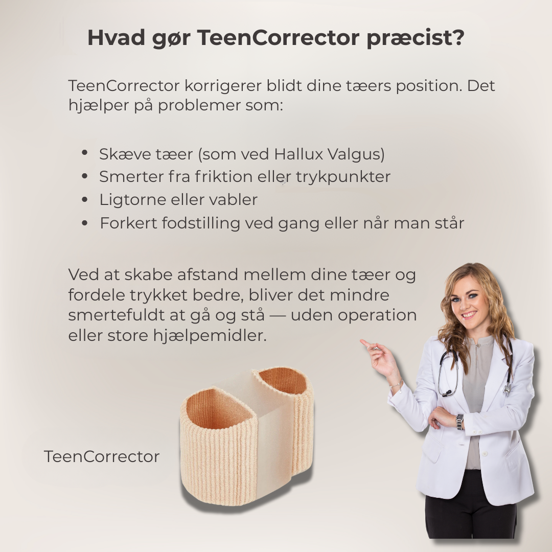 FlexiToe® | Skonsam tåjustering för daglig lindring