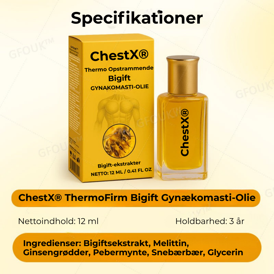 ChestX® Bröst Redefinerare | Bi-olja för behandling av gynekomasti