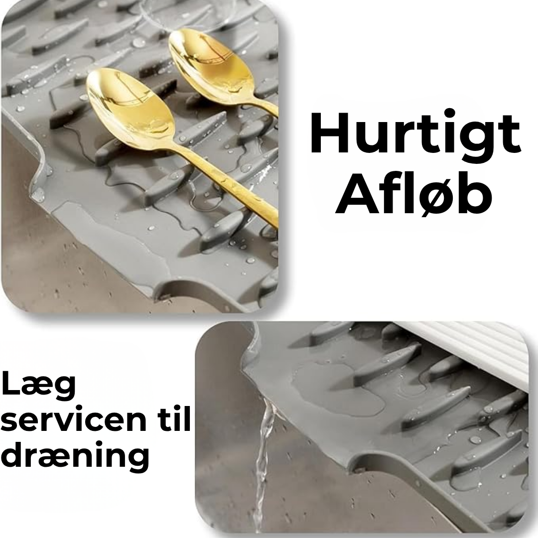 Glasklart® | Värmeskydd & Snabb Avrinning – Silikon Diskmatta