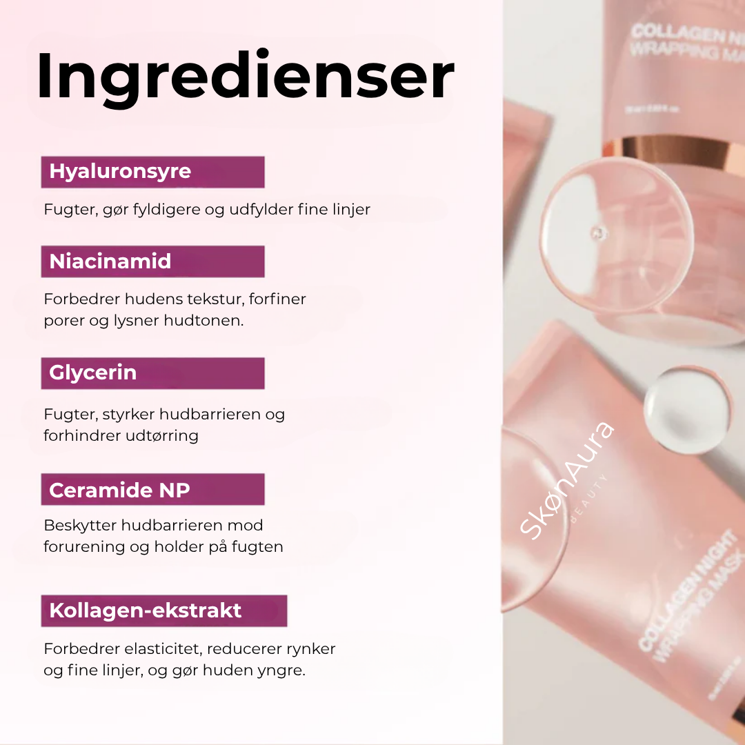 SkønAura® | Bio-Kollagen Mask + Borste.