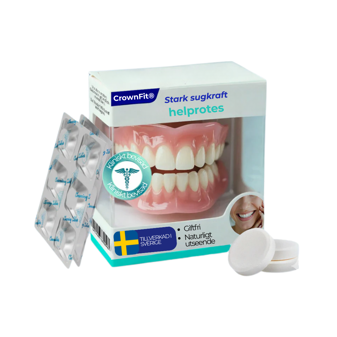 CrownFit® | Den bekväma helprotesen som sitter fast utan lim