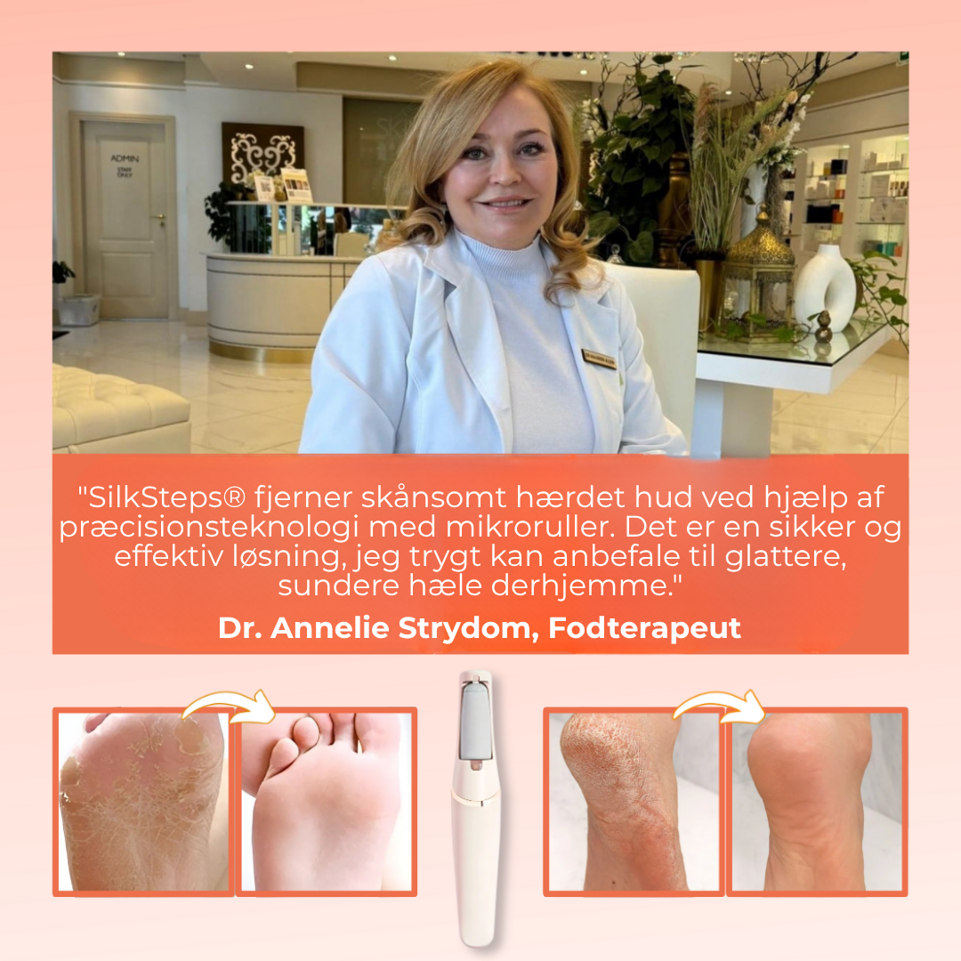 SilkSteps® | Omedelbar borttagning av hård hud för babymjuka fötter
