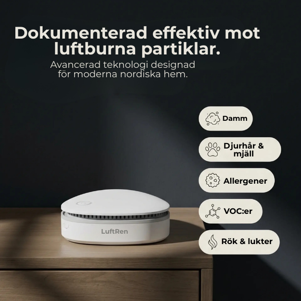 LuftRen® | Kliv in i ett hem som doftar… absolut ingenting — bara ren, frisk luft på några minuter.