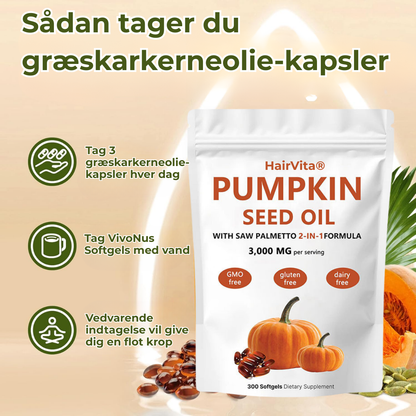 HairVita® | Pumpakärnolja - mjukgeléer
