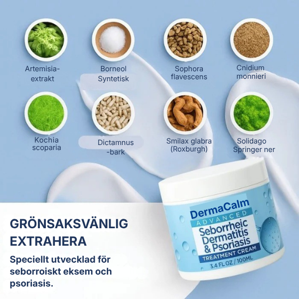 DermaCalm® | Kräm mot seborroisk dermatit, hårbottenbehandling mot psoriasis, torr hårbotten och mjäll, klådstillande kräm för lindrande effekt