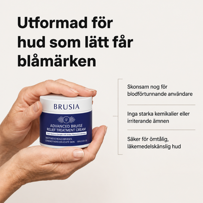 Brusia® | Äntligen en kräm som får blåmärken på känslig hud att blekna