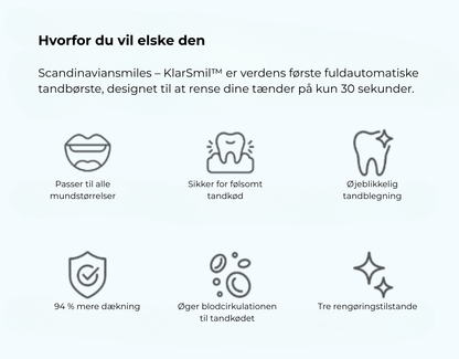 KlarSmil™ | Tandborsten på 30 sekunder som förvandlar ditt leende utan besvär! ✨