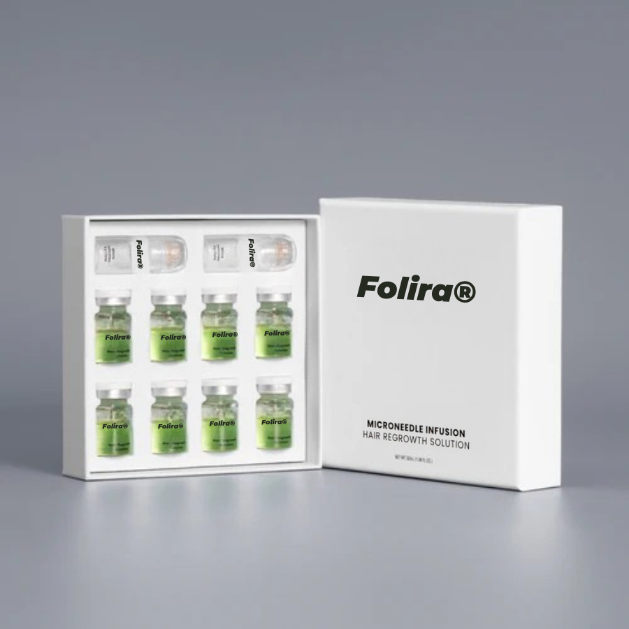 Folira® | Håråterväxtsystem – 1 infusionssystem, 4 serum