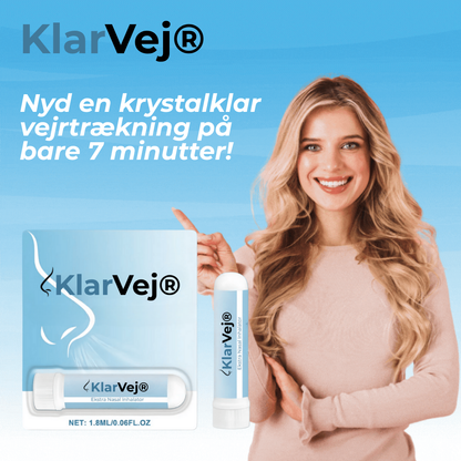 KlarVej® | Näseinhalator, ta bort täppt näsa på endast 7 minuter – och andas fritt igen!