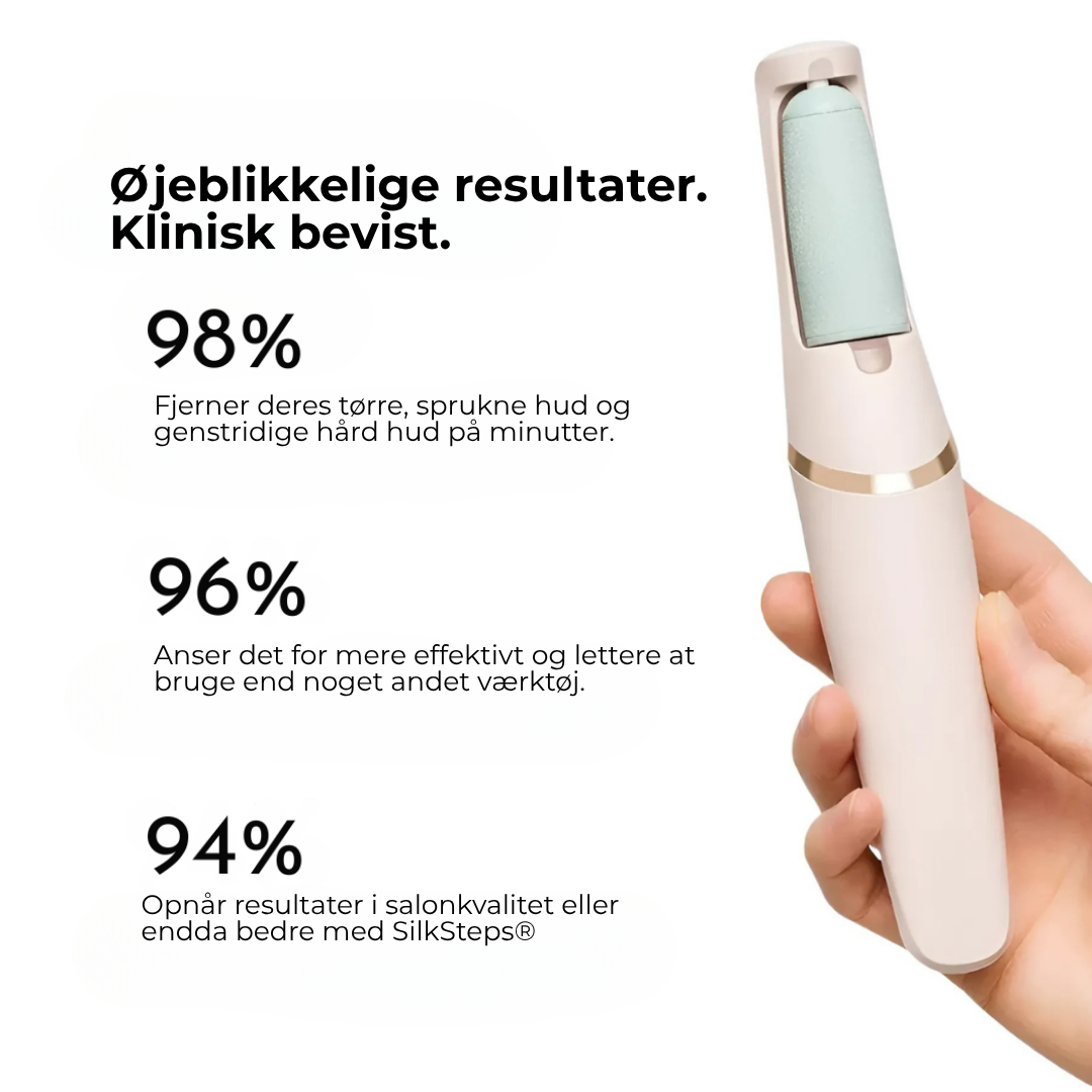 SilkSteps® | Omedelbar borttagning av hård hud för babymjuka fötter