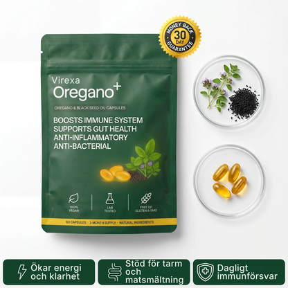 Virexa® - Oregano+ | Bekämpar skadliga bakterier, främjar tarmhälsan och lindrar magbesvär
