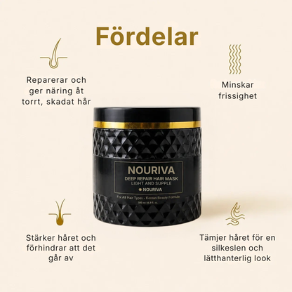 Nouriva® | Koreansk hårinpackning med kaviar — 3-stegs återuppbyggnad