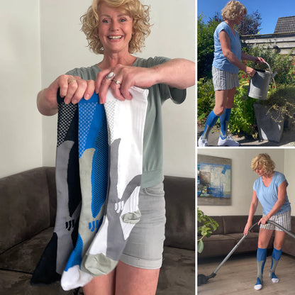 VenoStöd Pro® Kompressionsstrumpor | Säg hej då till trötta, värkande ben 1+2 GRATIS