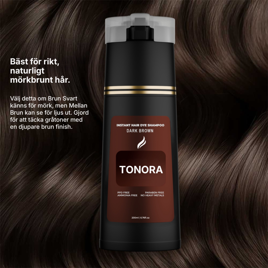 Tonora® | PPD-fritt schampo för grått hår – täcker grått hår på 5–10 minuter hemma
