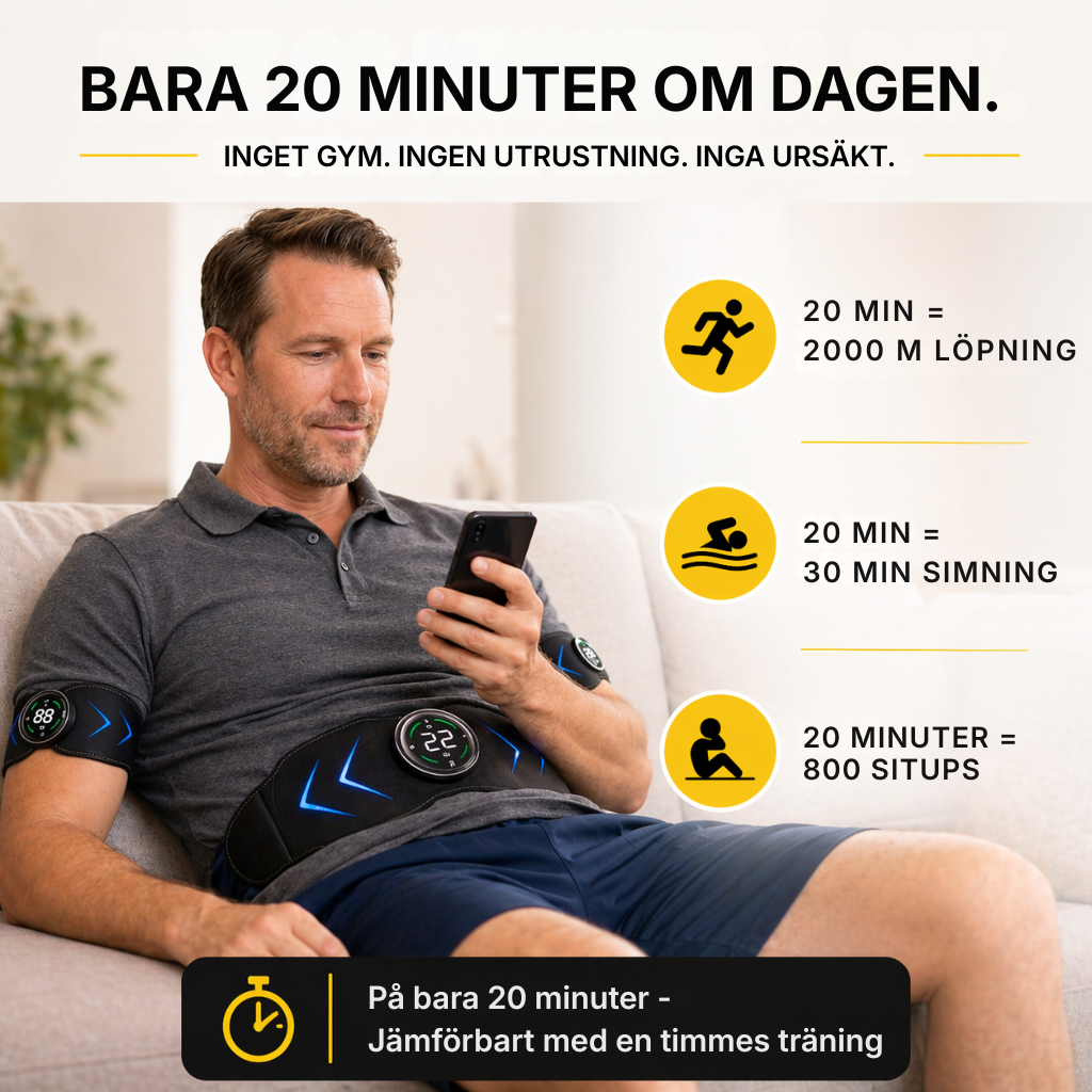 MuskelPuls® EMS Pro | Muskelstimulator för överkroppen – magmuskler och armar