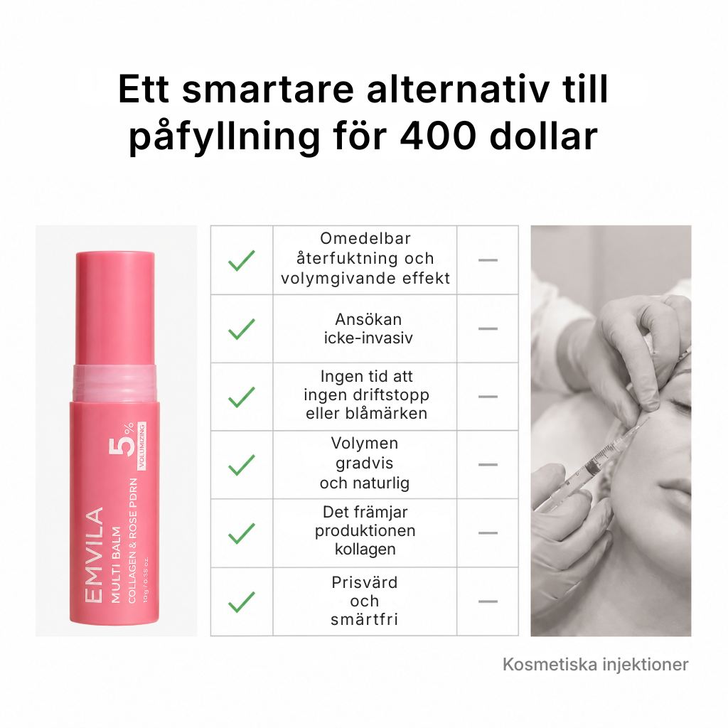 Emvila® | PDRN Collagen Balm – multifunktionellt glow balm för ansikte, hals, läppar och under ögonen