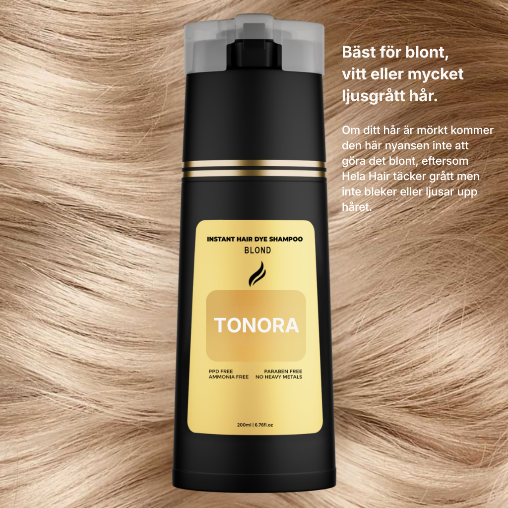 Tonora® | PPD-fritt schampo för grått hår – täcker grått hår på 5–10 minuter hemma