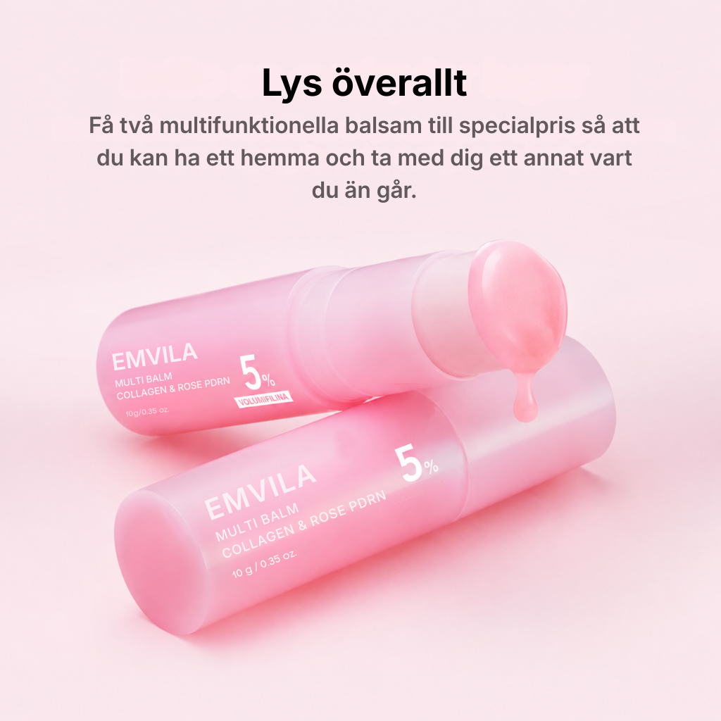 Emvila® | PDRN Collagen Balm – multifunktionellt glow balm för ansikte, hals, läppar och under ögonen