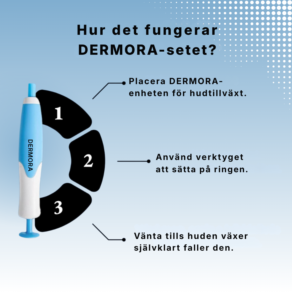 Dermora® | Hemkit för borttagning av hudflikar/vårtor